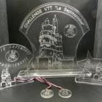 Plexiglas trophy and medal